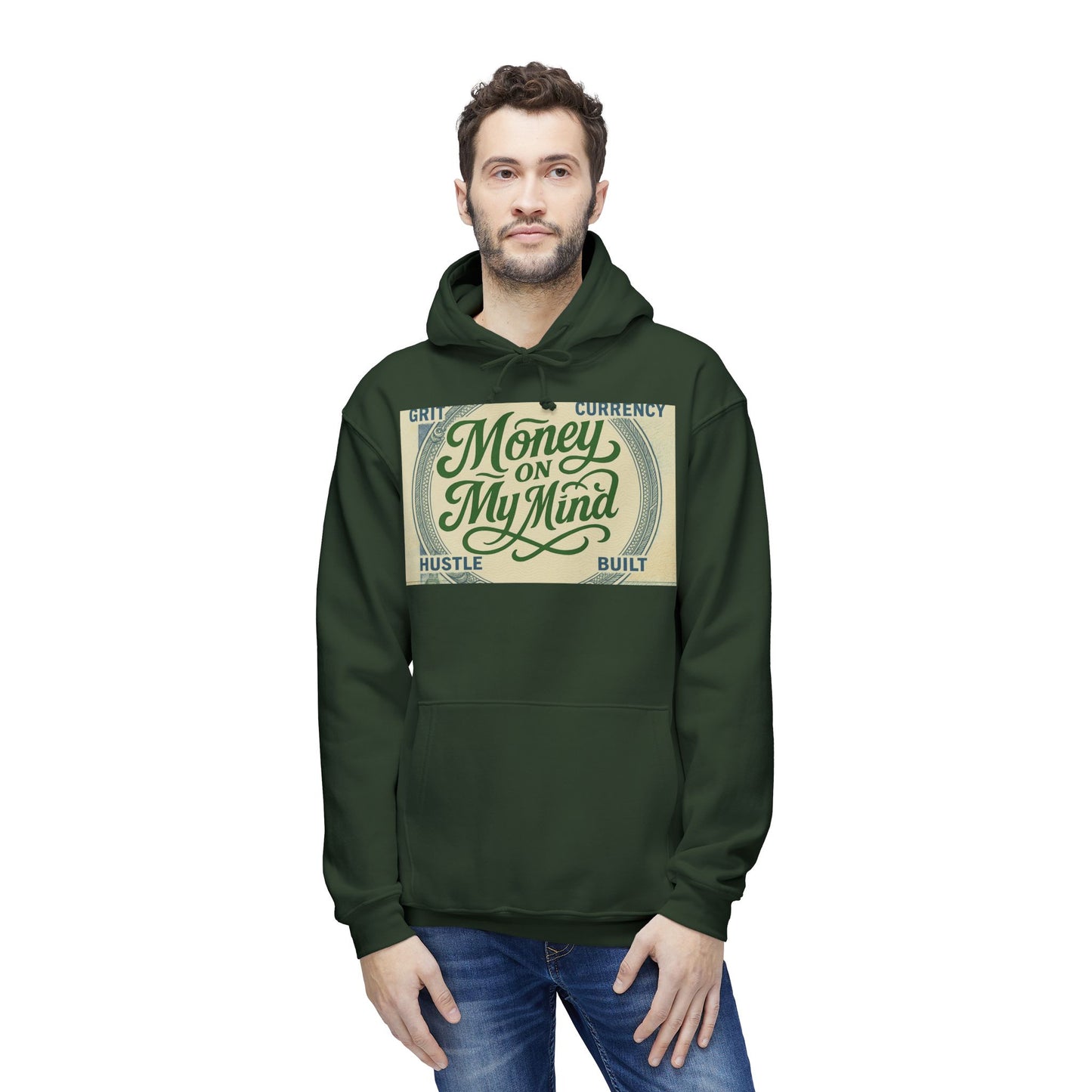 Unisex Hooded Sweatshirt with 'Money on My Mind' Design, Cozy Fashion for Hustlers, Gift for Entrepreneurs, Casual Wear, Motivational [...]
