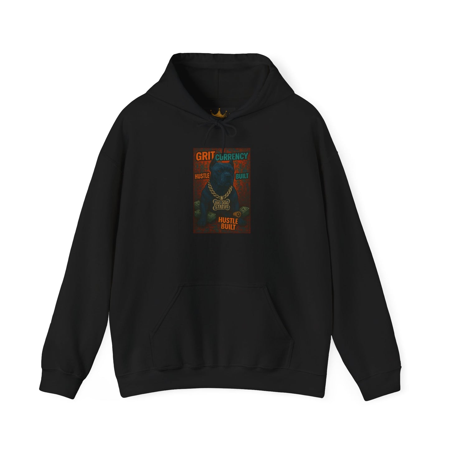 Grit & Hustle Unisex Hoodie, Heavy Blend Sweatshirt for Comfort, Perfect Gift for Dog Lovers, Streetwear, Casual Style, Year-Round Use