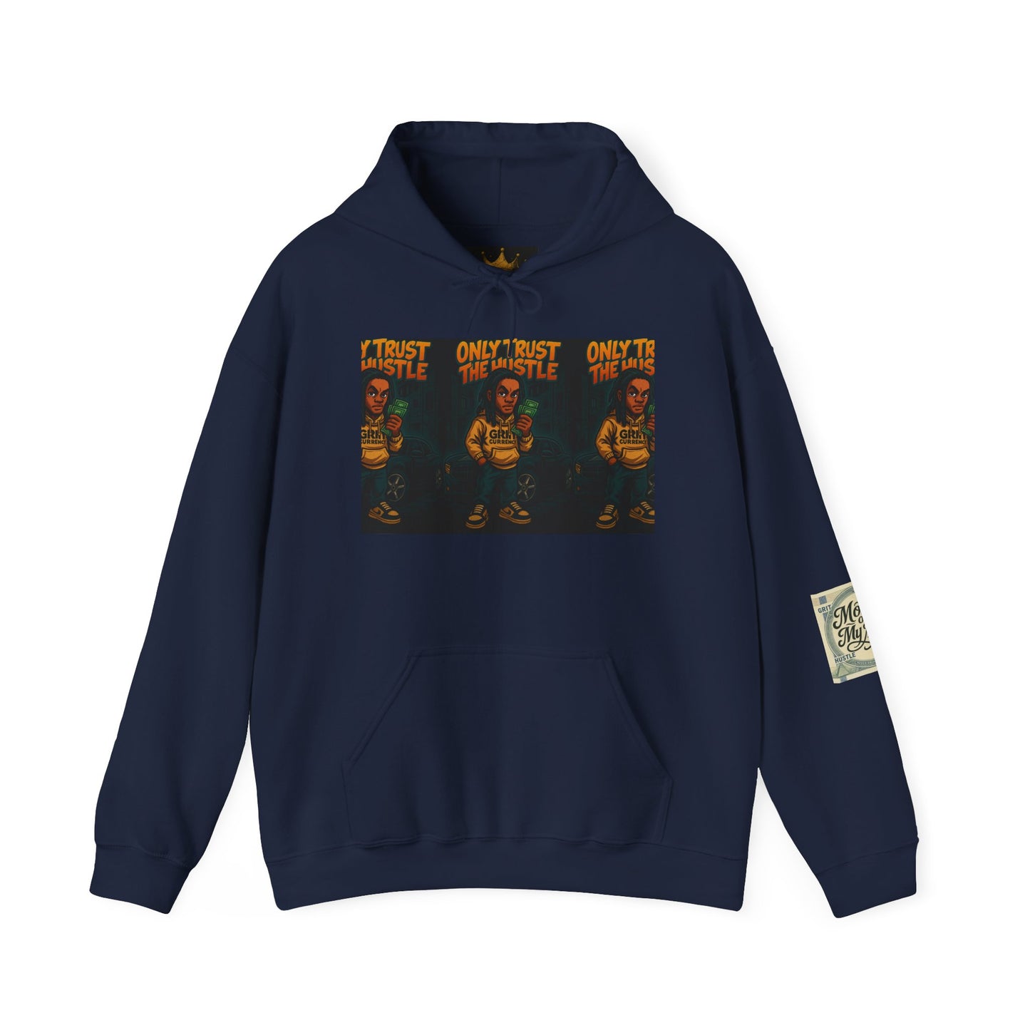 Grit Currency Hoodie, Motivational Sweatshirt, Hustle Built Apparel, Unisex Casual Wear, Gift for Entrepreneurs