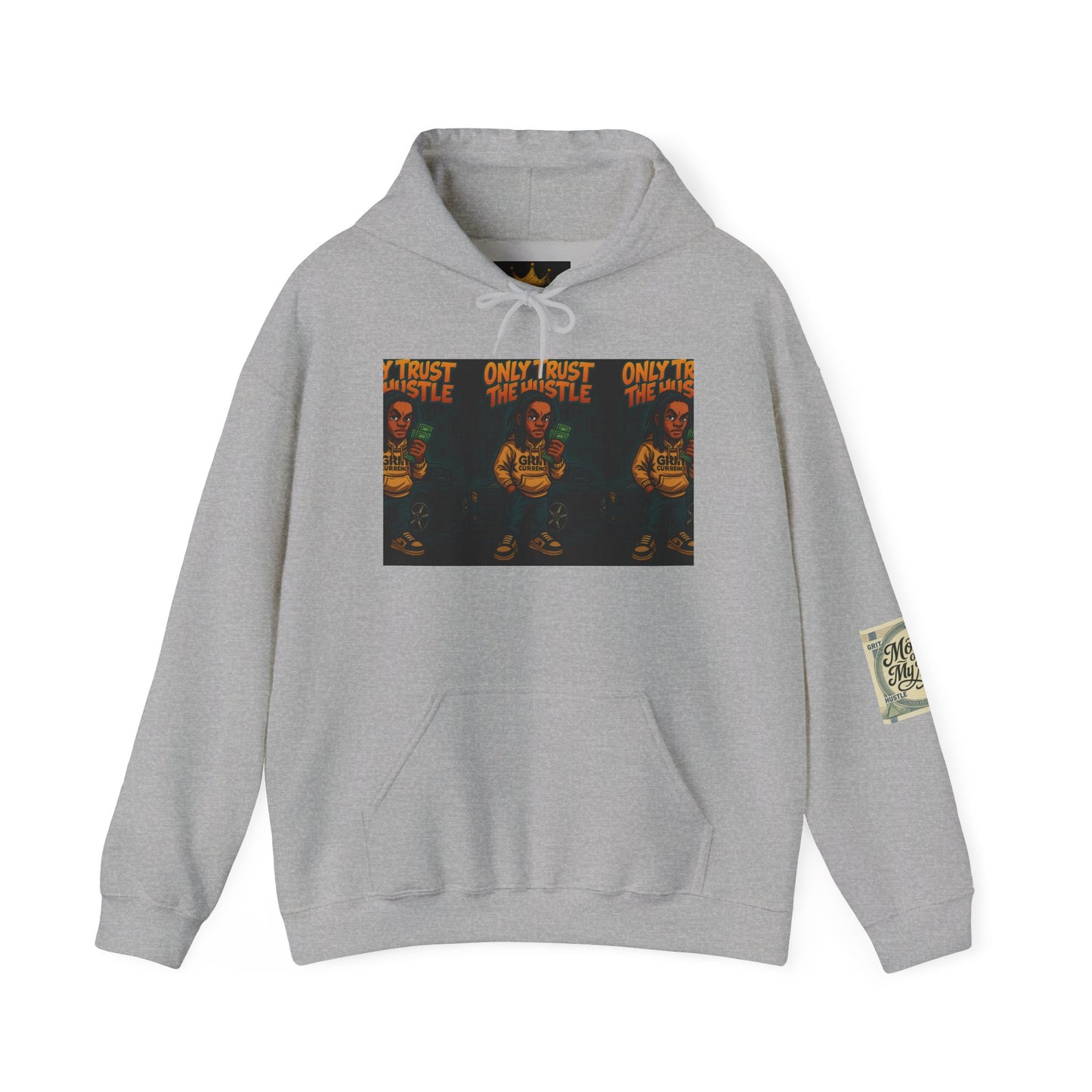 Grit Currency Hoodie, Motivational Sweatshirt, Hustle Built Apparel, Unisex Casual Wear, Gift for Entrepreneurs