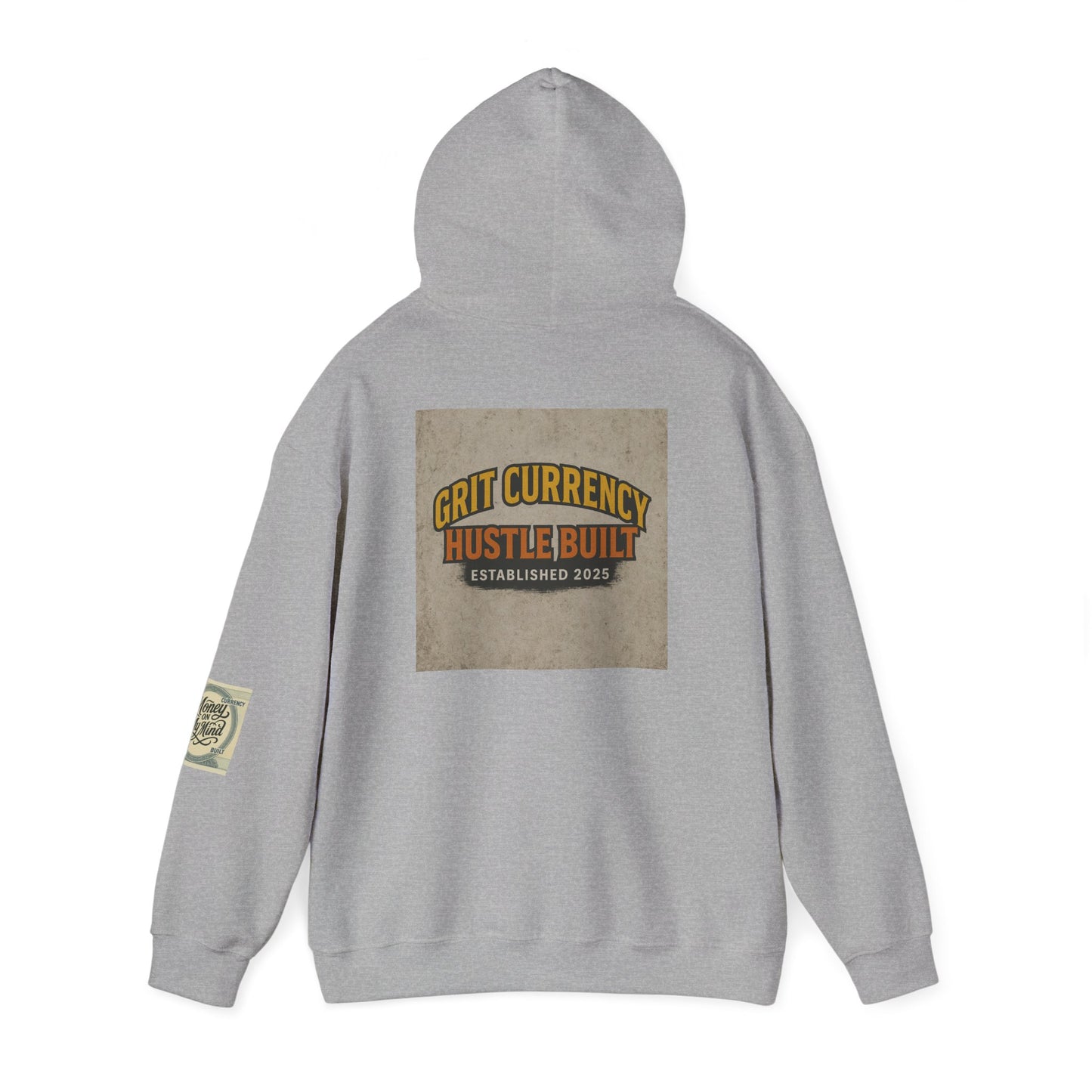 Grit Currency Hoodie, Motivational Sweatshirt, Hustle Built Apparel, Unisex Casual Wear, Gift for Entrepreneurs