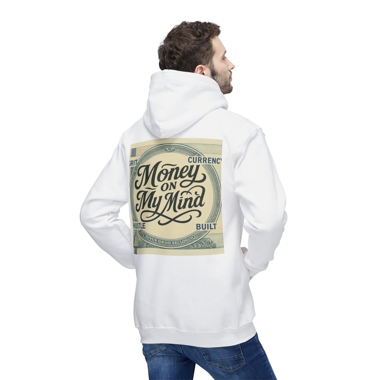 Unisex Hooded Sweatshirt with 'Money on My Mind' Design, Cozy Fashion for Hustlers, Gift for Entrepreneurs, Casual Wear, Motivational [...]