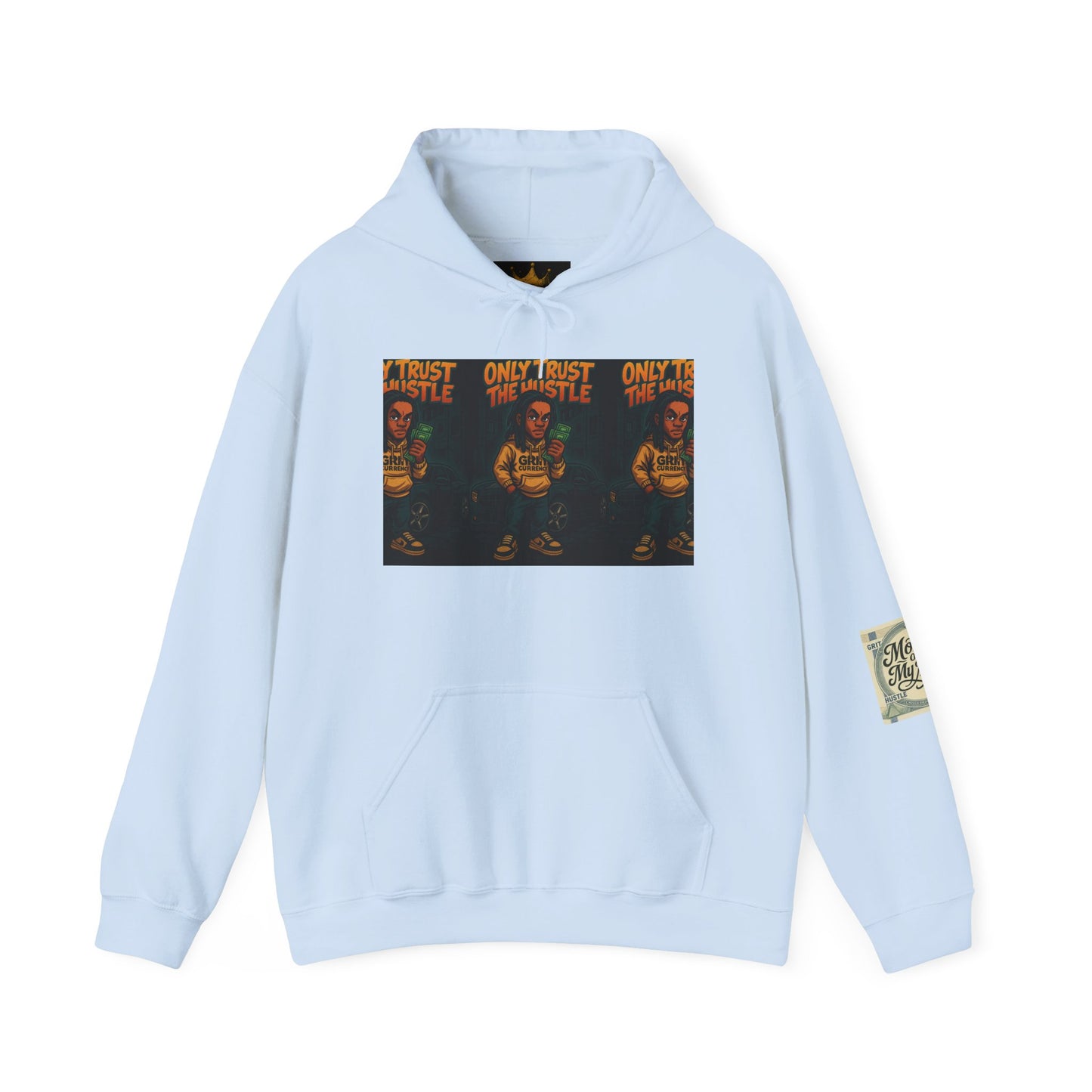 Grit Currency Hoodie, Motivational Sweatshirt, Hustle Built Apparel, Unisex Casual Wear, Gift for Entrepreneurs