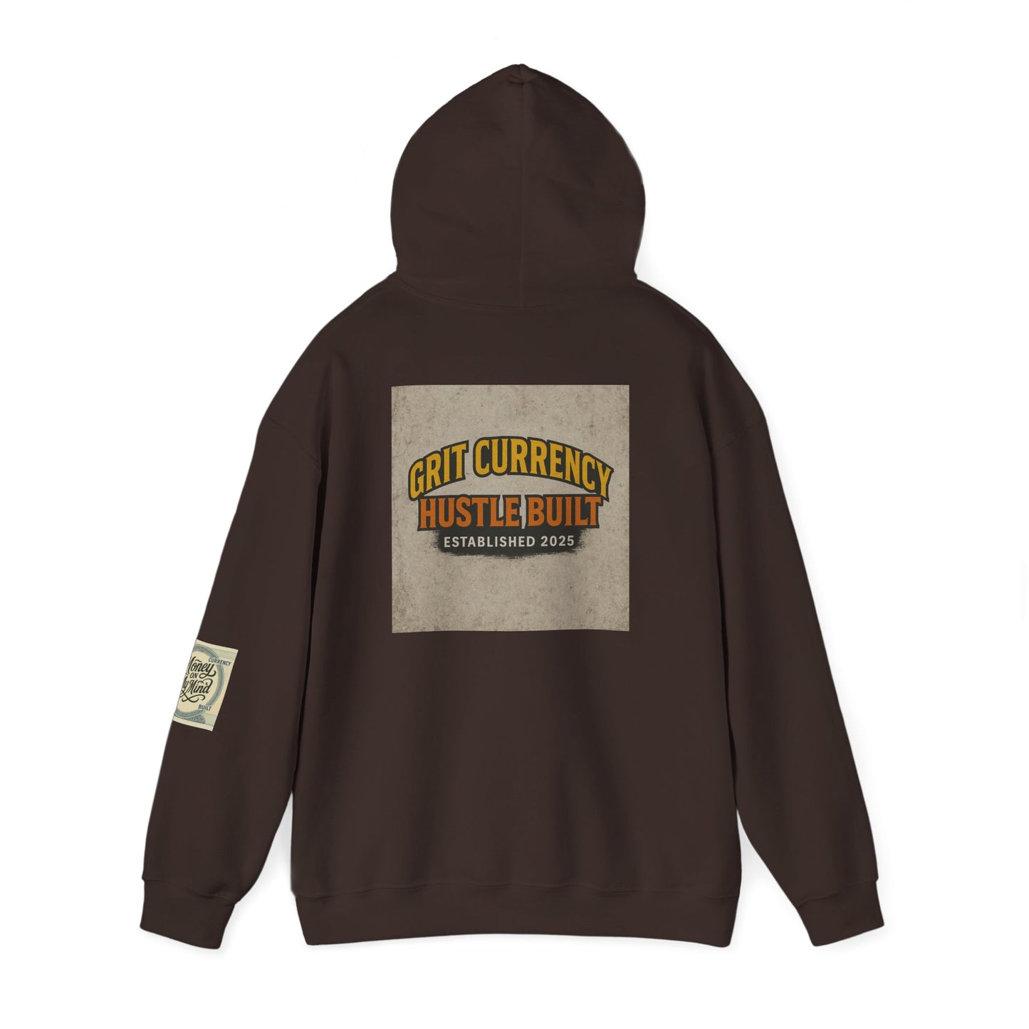 Grit Currency Hoodie, Motivational Sweatshirt, Hustle Built Apparel, Unisex Casual Wear, Gift for Entrepreneurs