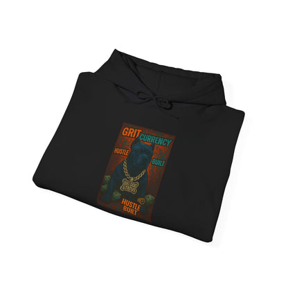 Grit & Hustle Unisex Hoodie, Heavy Blend Sweatshirt for Comfort, Perfect Gift for Dog Lovers, Streetwear, Casual Style, Year-Round Use