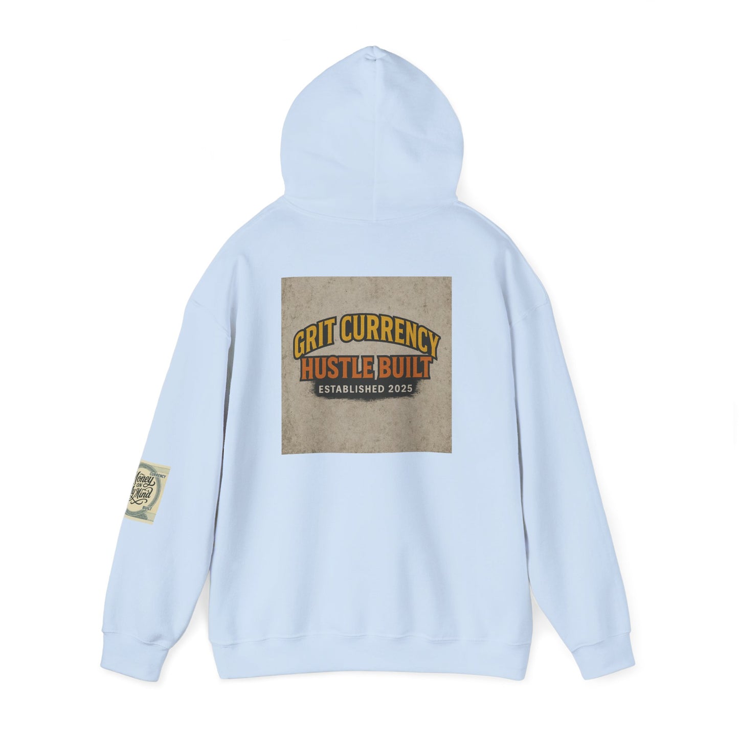 Grit Currency Hoodie, Motivational Sweatshirt, Hustle Built Apparel, Unisex Casual Wear, Gift for Entrepreneurs