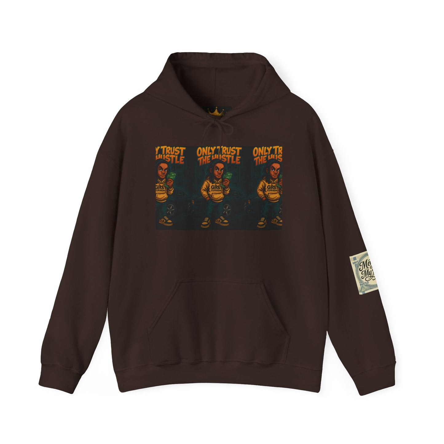 Grit Currency Hoodie, Motivational Sweatshirt, Hustle Built Apparel, Unisex Casual Wear, Gift for Entrepreneurs