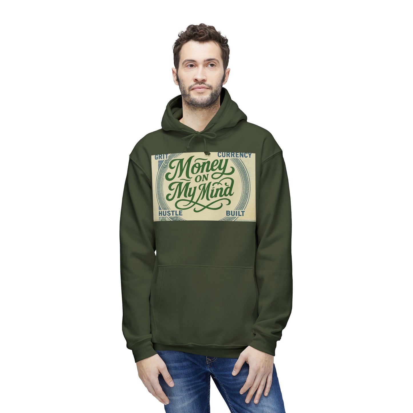 Unisex Hooded Sweatshirt with 'Money on My Mind' Design, Cozy Fashion for Hustlers, Gift for Entrepreneurs, Casual Wear, Motivational [...]