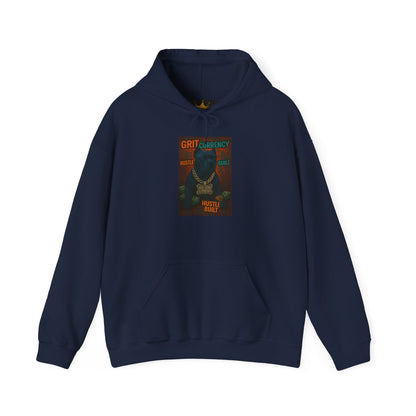 Grit & Hustle Unisex Hoodie, Heavy Blend Sweatshirt for Comfort, Perfect Gift for Dog Lovers, Streetwear, Casual Style, Year-Round Use