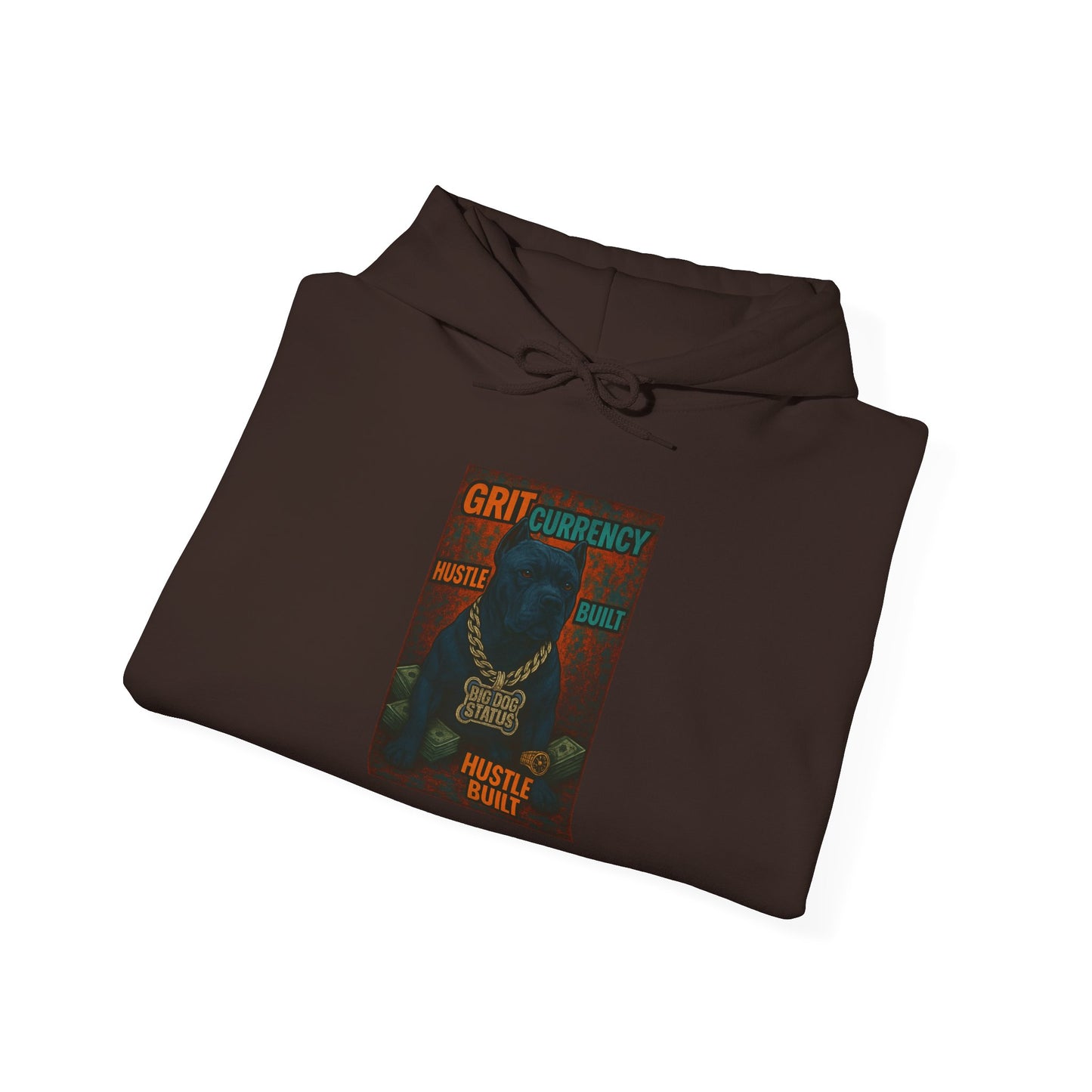 Grit & Hustle Unisex Hoodie, Heavy Blend Sweatshirt for Comfort, Perfect Gift for Dog Lovers, Streetwear, Casual Style, Year-Round Use