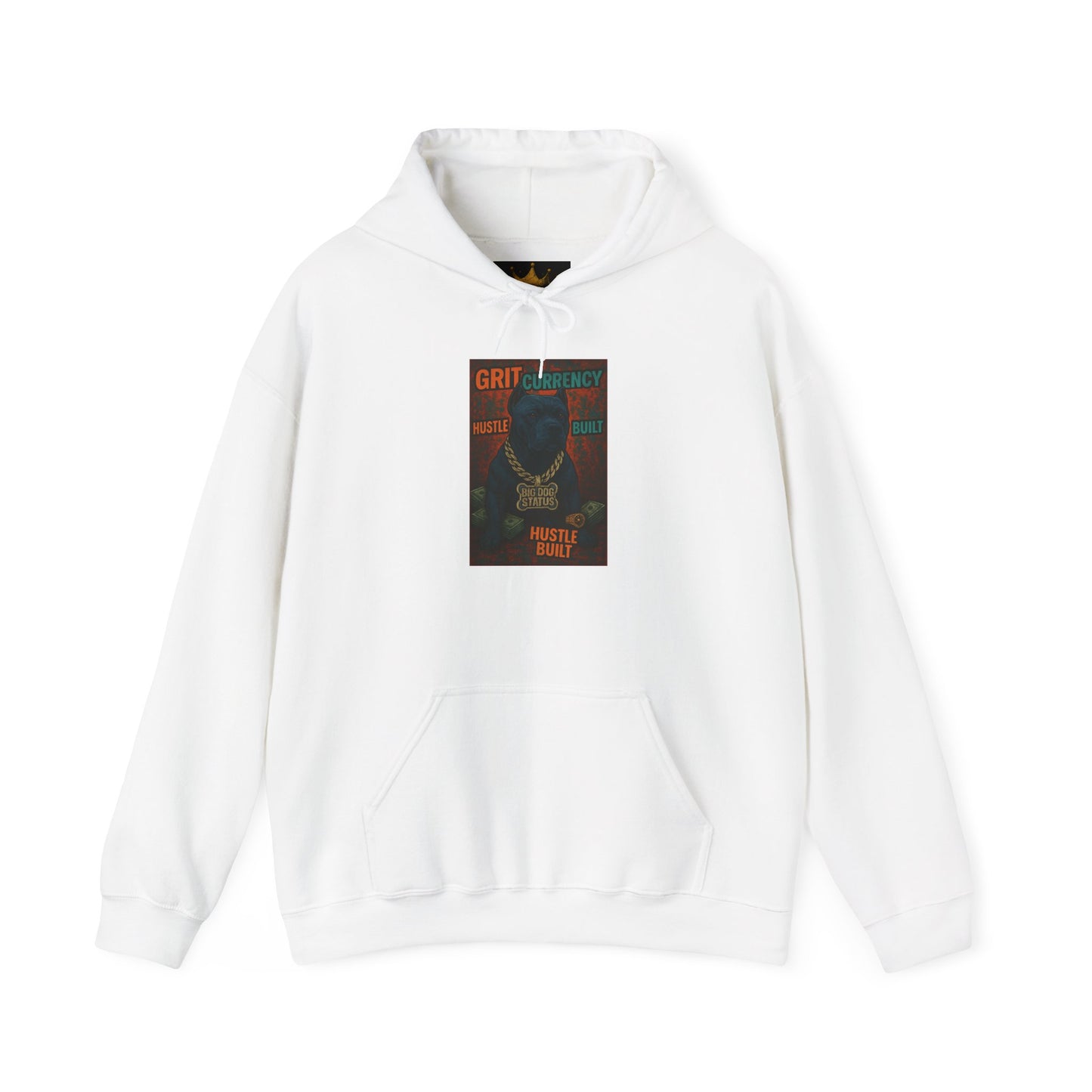 Grit & Hustle Unisex Hoodie, Heavy Blend Sweatshirt for Comfort, Perfect Gift for Dog Lovers, Streetwear, Casual Style, Year-Round Use