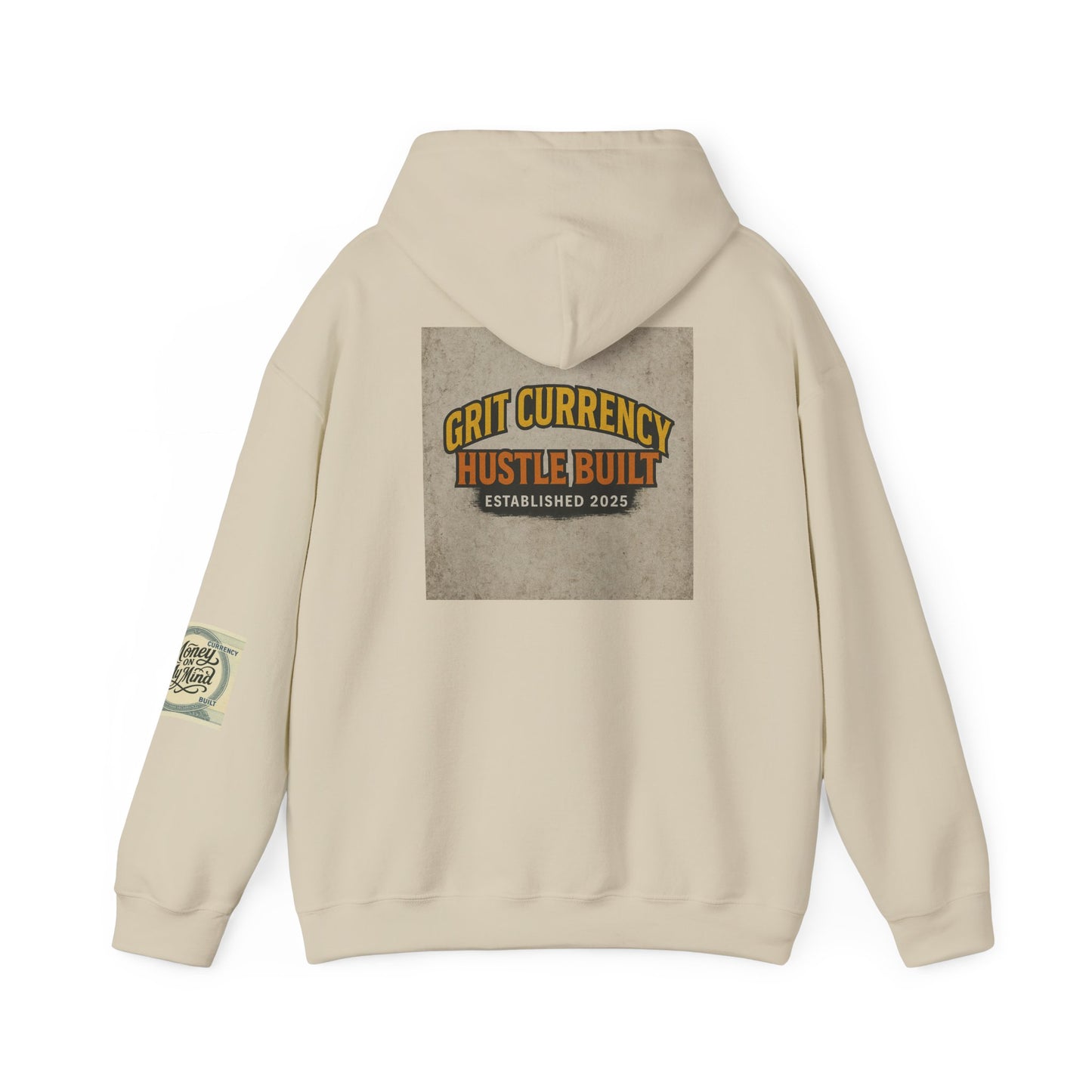 Grit Currency Hoodie, Motivational Sweatshirt, Hustle Built Apparel, Unisex Casual Wear, Gift for Entrepreneurs