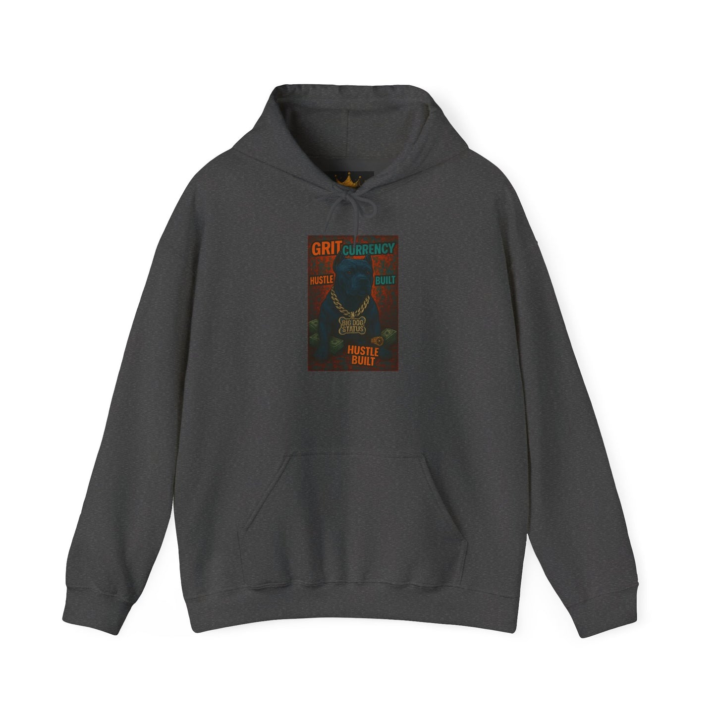 Grit & Hustle Unisex Hoodie, Heavy Blend Sweatshirt for Comfort, Perfect Gift for Dog Lovers, Streetwear, Casual Style, Year-Round Use