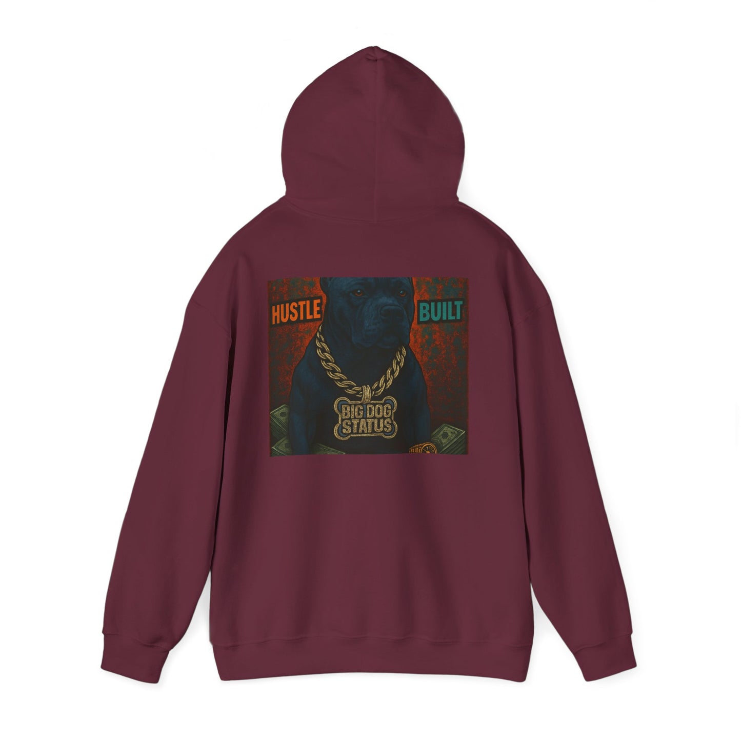Grit & Hustle Unisex Hoodie, Heavy Blend Sweatshirt for Comfort, Perfect Gift for Dog Lovers, Streetwear, Casual Style, Year-Round Use