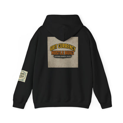 Grit Currency Hoodie, Motivational Sweatshirt, Hustle Built Apparel, Unisex Casual Wear, Gift for Entrepreneurs