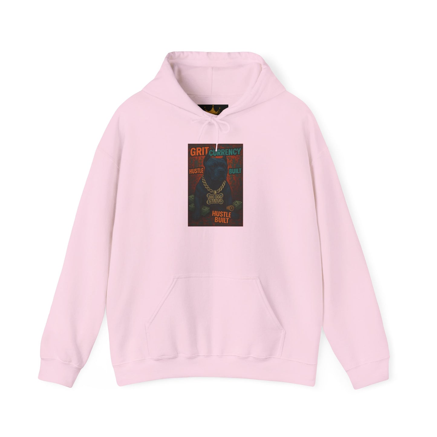 Grit & Hustle Unisex Hoodie, Heavy Blend Sweatshirt for Comfort, Perfect Gift for Dog Lovers, Streetwear, Casual Style, Year-Round Use
