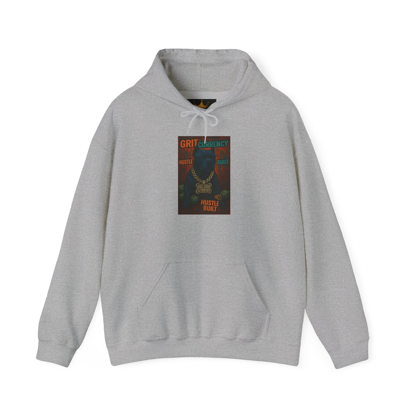 Grit & Hustle Unisex Hoodie, Heavy Blend Sweatshirt for Comfort, Perfect Gift for Dog Lovers, Streetwear, Casual Style, Year-Round Use