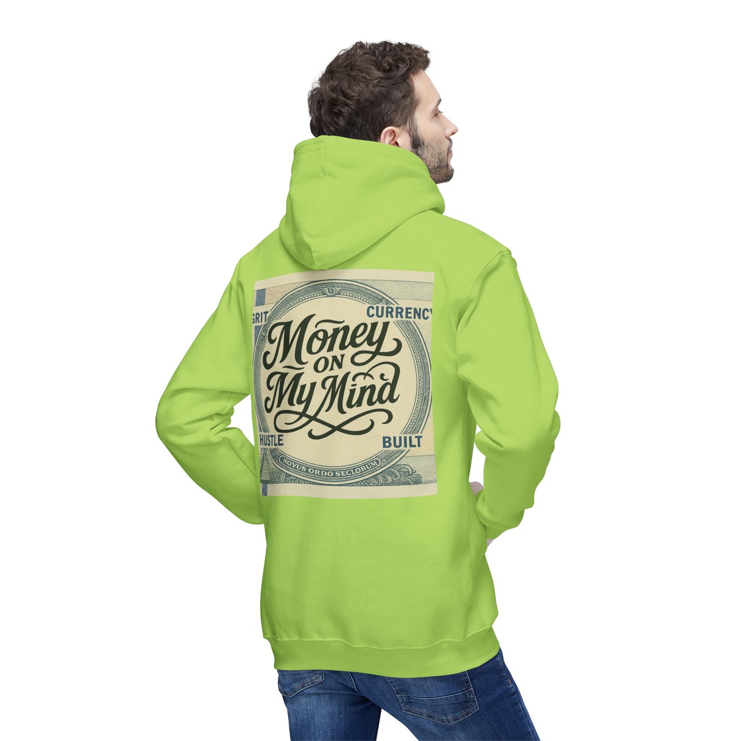 Unisex Hooded Sweatshirt with 'Money on My Mind' Design, Cozy Fashion for Hustlers, Gift for Entrepreneurs, Casual Wear, Motivational [...]