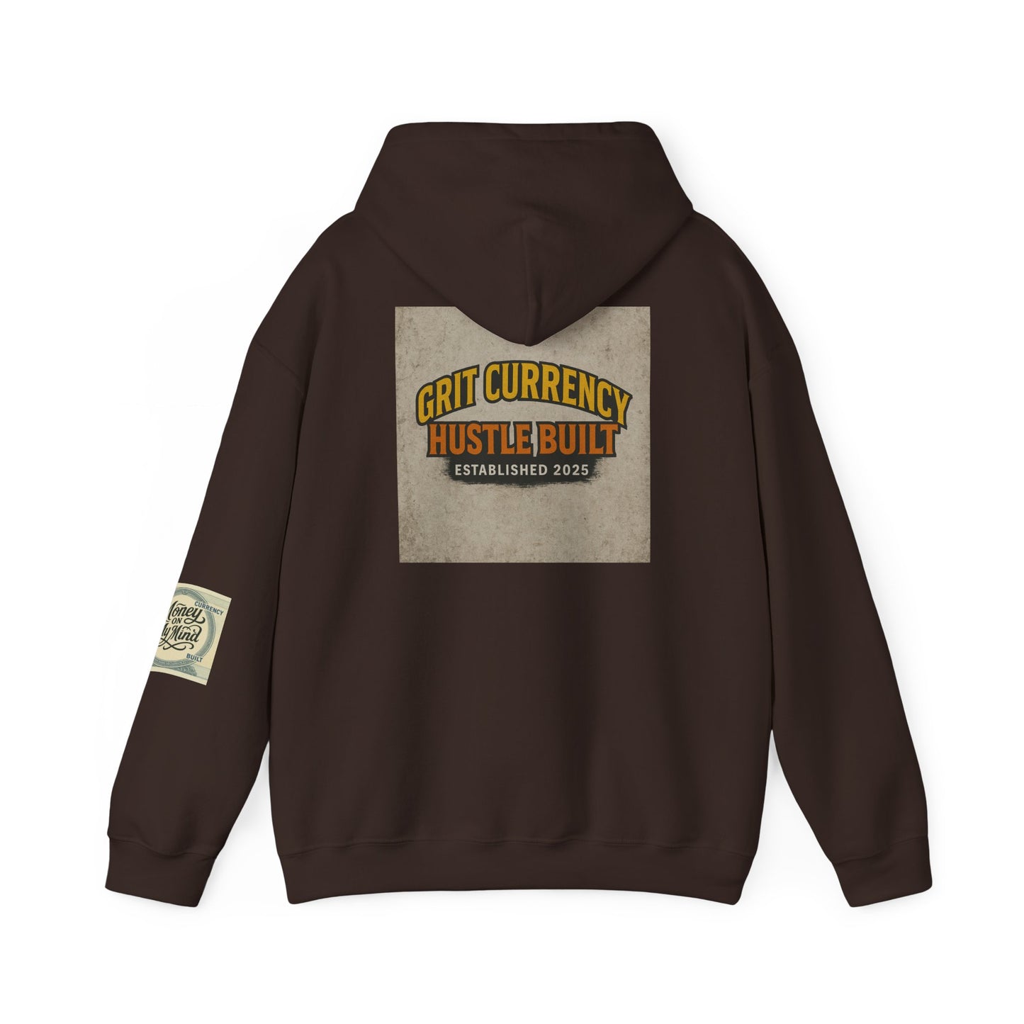 Grit Currency Hoodie, Motivational Sweatshirt, Hustle Built Apparel, Unisex Casual Wear, Gift for Entrepreneurs