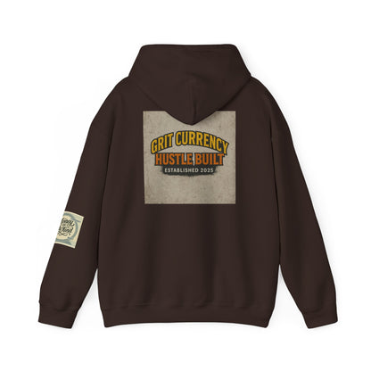 Grit Currency Hoodie, Motivational Sweatshirt, Hustle Built Apparel, Unisex Casual Wear, Gift for Entrepreneurs