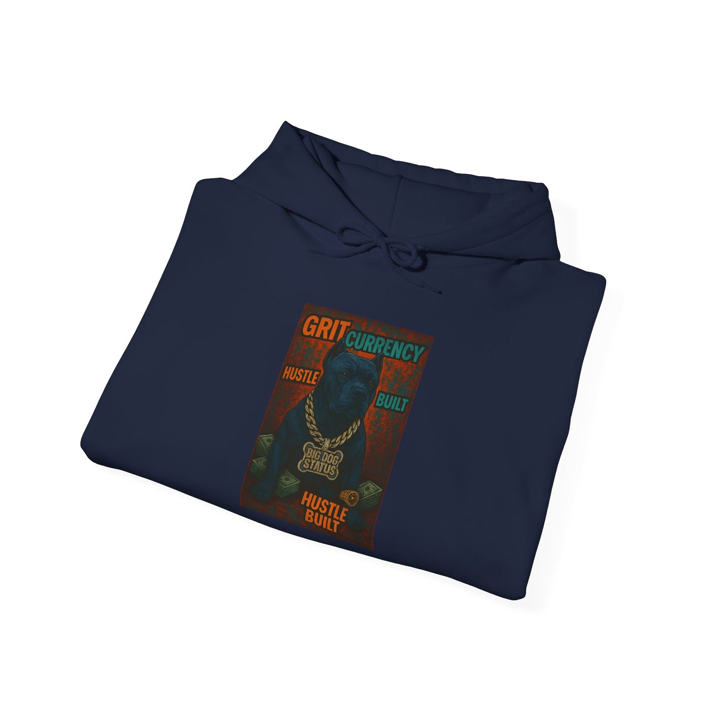 Grit & Hustle Unisex Hoodie, Heavy Blend Sweatshirt for Comfort, Perfect Gift for Dog Lovers, Streetwear, Casual Style, Year-Round Use
