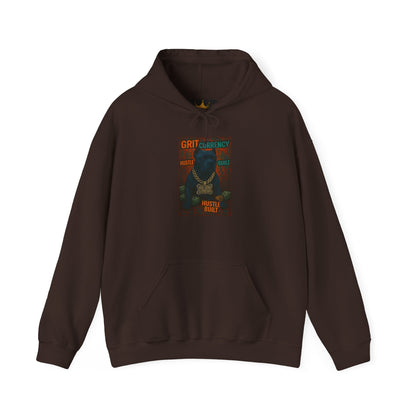 Grit & Hustle Unisex Hoodie, Heavy Blend Sweatshirt for Comfort, Perfect Gift for Dog Lovers, Streetwear, Casual Style, Year-Round Use