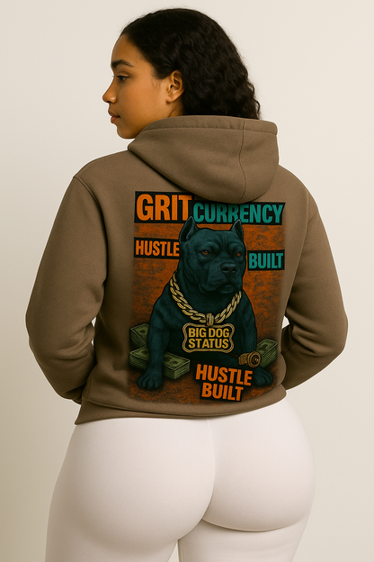 Grit & Hustle Unisex Hoodie, Heavy Blend Sweatshirt for Comfort, Perfect Gift for Dog Lovers, Streetwear, Casual Style, Year-Round Use
